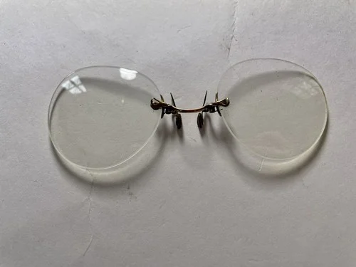 1880-1940s Antique Pince-Nez Capital Eye Glasses (No Chain or C-Spring) 2