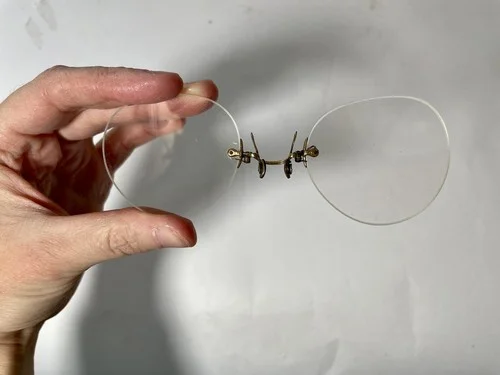 1880-1940s Antique Pince-Nez Capital Eye Glasses (No Chain or C-Spring) 4