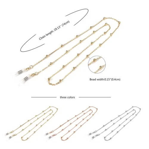 3PCS Beaded Eye Glasses Cord Holder Chains Eyewear Retainer Strap Women 3